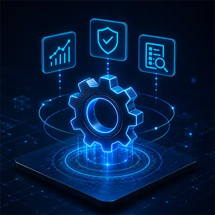 Enterprise cloud infrastructure environment showing scalable systems, data processing, and managed operations across Huawei Cloud 