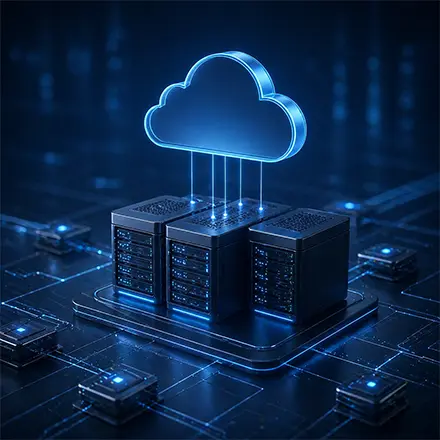 Enterprise cloud infrastructure environment showing scalable systems, data processing, and managed operations across Huawei Cloud 